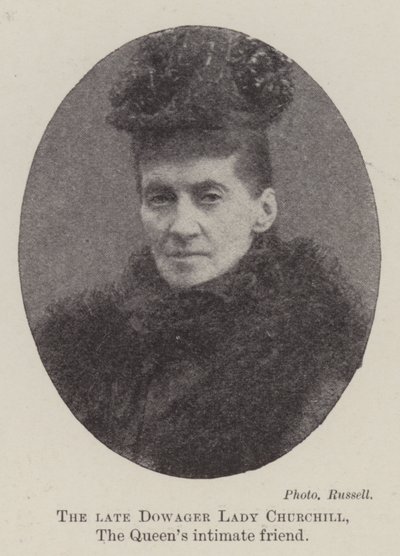 Die verstorbene Lady Churchill, die enge Freundin der Königin von English Photographer