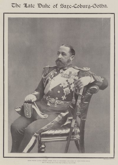 Der verstorbene Herzog von Sachsen-Coburg-Gotha von English Photographer
