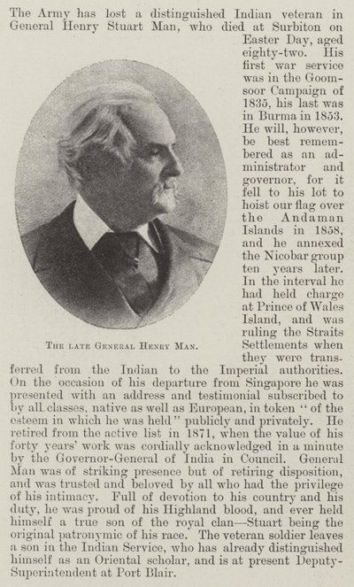 Der verstorbene General Henry Man von English Photographer