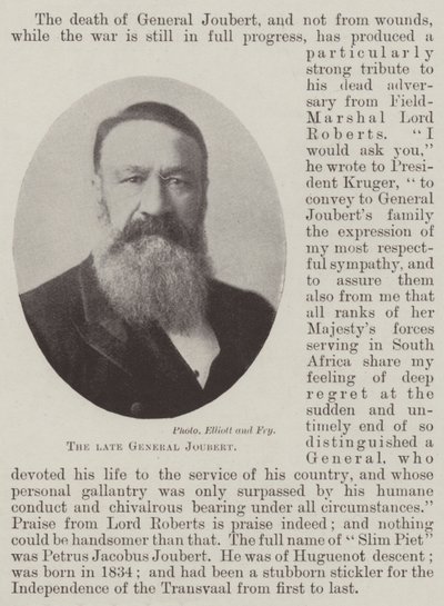 Der verstorbene General Joubert von English Photographer