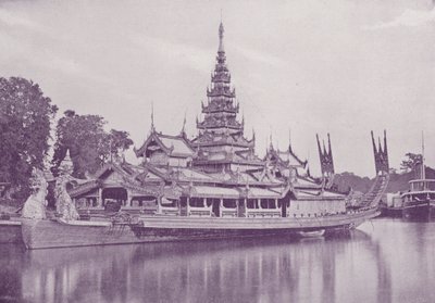 Die vergoldete Barke des verstorbenen Königs von Burma von English Photographer
