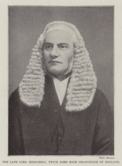 Der verstorbene Lord Herschell, zweimal Lord High Chancellor von England von English Photographer