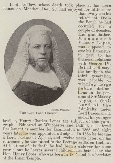 Der verstorbene Lord Ludlow von English Photographer