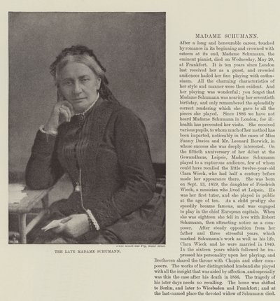 Die verstorbene Madame Schumann von English Photographer