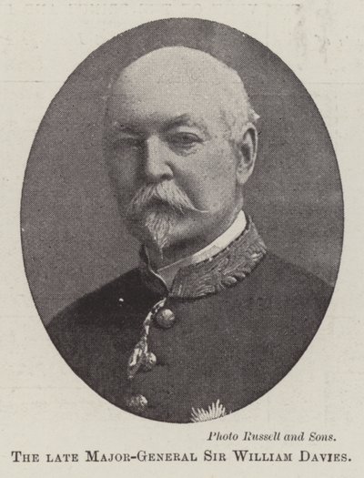 Der verstorbene Generalmajor Sir William Davies von English Photographer
