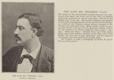 Der verstorbene Herr Frederic Clay, Musikalischer Komponist von English Photographer
