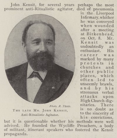 Der verstorbene Mr. John Kensit, anti-ritualistischer Agitator von English Photographer