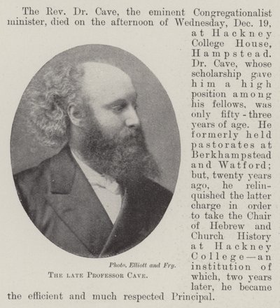 Der verstorbene Professor Cave von English Photographer