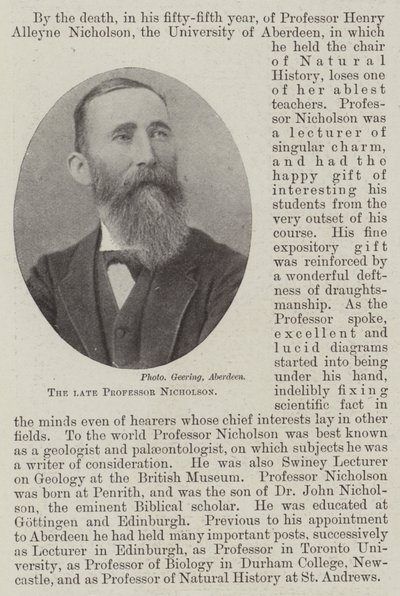 Der verstorbene Professor Nicholson von English Photographer