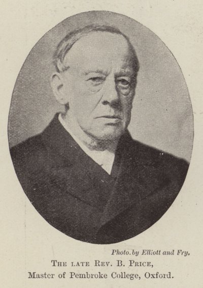 Der verstorbene Reverend B Price, Master des Pembroke College, Oxford von English Photographer