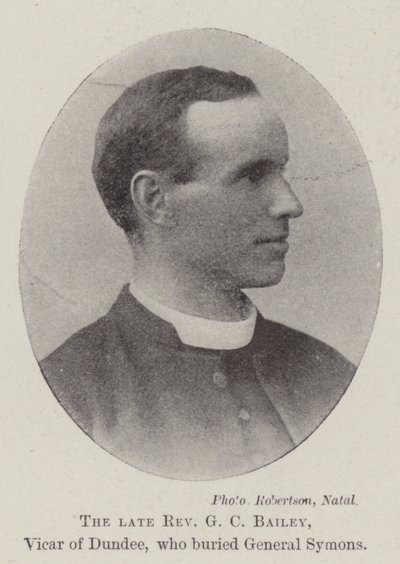 Der verstorbene Reverend G C Bailey, Pfarrer von Dundee, der General Symons beerdigte von English Photographer