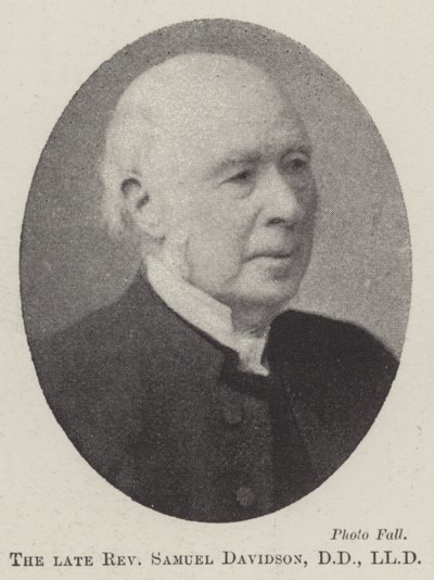 Der verstorbene Reverend Samuel Davidson, DD, LLD von English Photographer