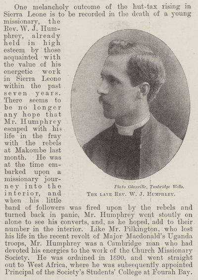 Der verstorbene Reverend W. J. Humphrey von English Photographer