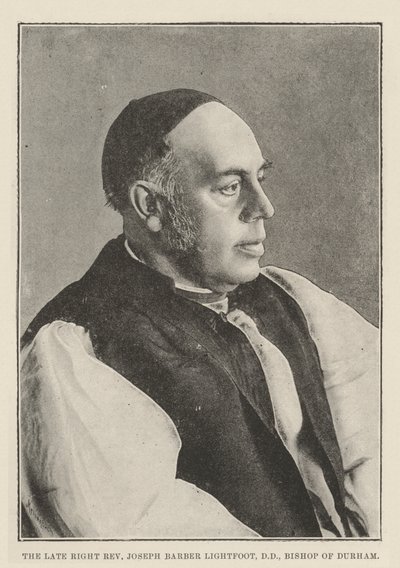 Der verstorbene Right Reverend Joseph Barber Lightfoot, DD, Bischof von Durham von English Photographer
