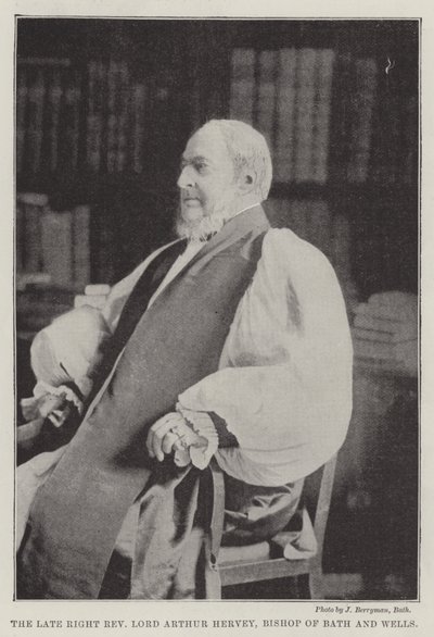 Der verstorbene ehrenwerte Lord Arthur Hervey, Bischof von Bath und Wells von English Photographer
