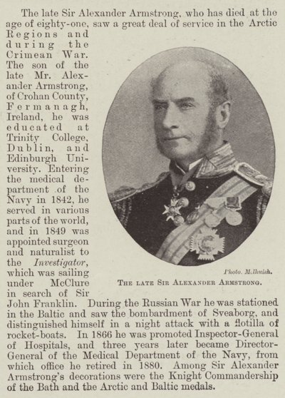 Der verstorbene Sir Alexander Armstrong von English Photographer