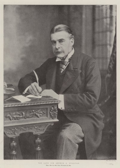 Der verstorbene Sir Arthur S Sullivan von English Photographer