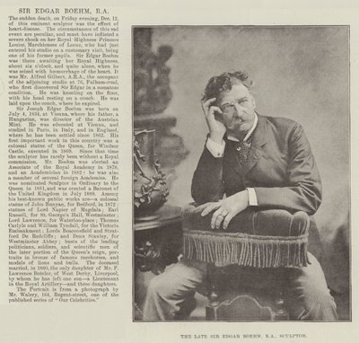 Der verstorbene Sir Edgar Boehm, RA, Bildhauer von English Photographer
