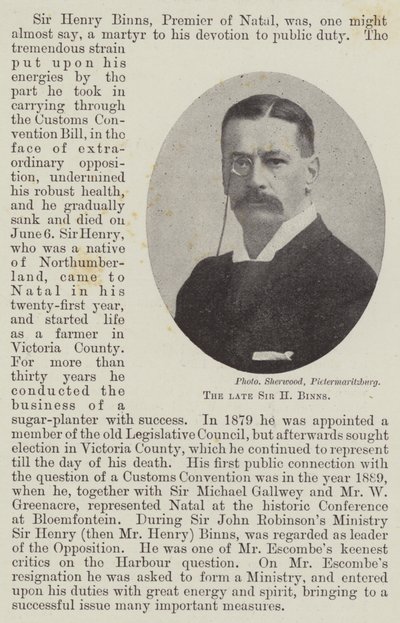 Der verstorbene Sir H Binns von English Photographer