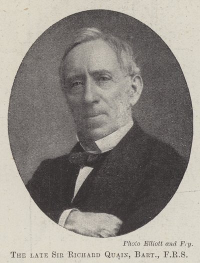 Der verstorbene Sir Richard Quain, Baronet, FRS von English Photographer