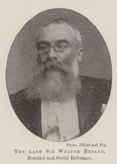 Der verstorbene Sir Walter Besant, Schriftsteller und Sozialreformer von English Photographer