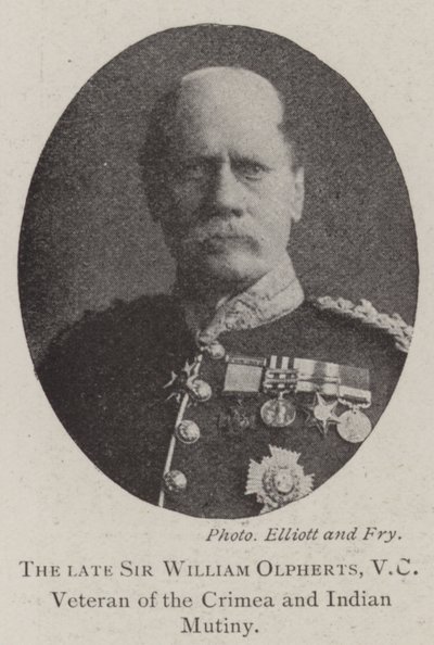 Der verstorbene Sir William Olpherts, VC, Veteran des Krimkriegs und des indischen Aufstands von English Photographer