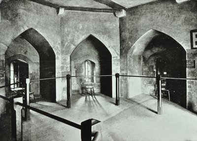 Tower of London, Tower Hill: Staatsgefängnisraum im Beauchamp Tower, 1895 von English Photographer