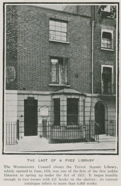Trevor Square Bibliothek, Westminster von English Photographer