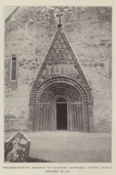 Türöffnung aus dem 12. Jahrhundert der Clonfert-Kathedrale, County Galway, gegründet 558 von English Photographer