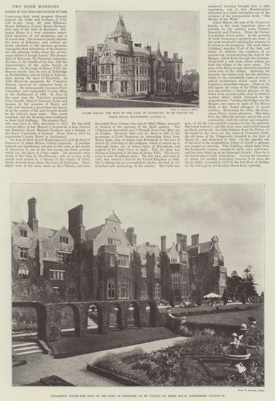 Zwei irische Herrenhäuser, besucht vom Herzog und der Herzogin von York von English Photographer
