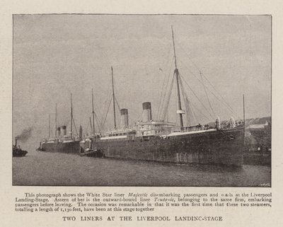 Zwei Liner an der Liverpooler Anlegestelle von English Photographer