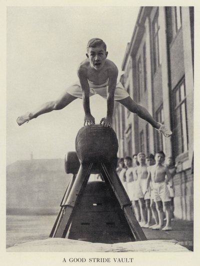 Turnen: Ein guter Sprung (s/w Foto) von English Photographer