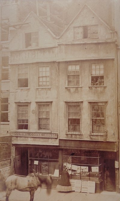 Ansicht von Goodwins Coffee House, Aldersgate Street, ca. 1880 von English Photographer