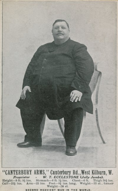 W. T. Ecclestone - Jolly Jumbo; der zweit schwerste Mann der Welt von English Photographer