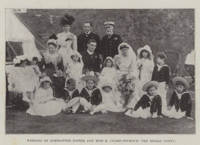 Hochzeit von Kommandant Napier und Miss E. Culme-Seymour, die Hochzeitsgesellschaft von English Photographer
