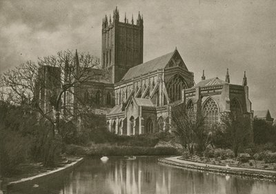 Wells Kathedrale, vom Schwanenteich von English Photographer