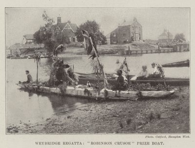 Weybridge-Regatta, Robinson Crusoe-Preisboot von English Photographer