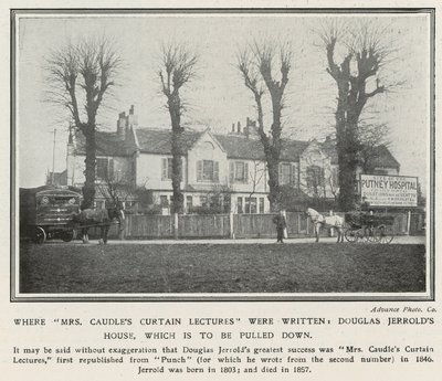 Wo Mrs. Caudles Vorhanglektionen geschrieben wurden, Douglas Jerrolds Haus von English Photographer