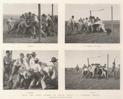 Mit den Scots Guards in Südafrika, ein Fußballspiel von English Photographer
