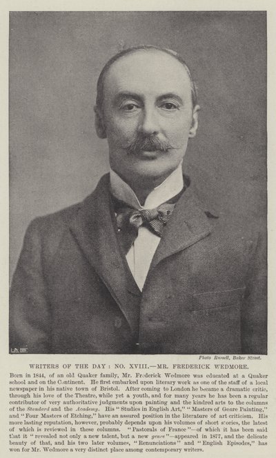 Schriftsteller des Tages, Mr. Frederick Wedmore von English Photographer