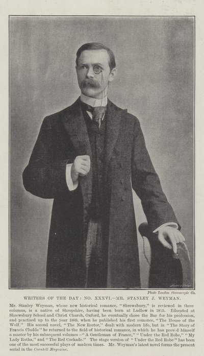 Schriftsteller des Tages, Herr Stanley J Weyman von English Photographer
