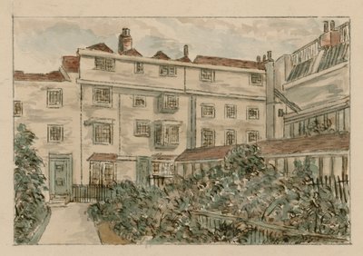 13-15 Nevills Court, Fetter Lane, Holborn, nach einer Skizze von 1900 von English School