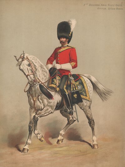 2. Dragoner, Royal Scots Greys, Offizier, Paradeuniform von English School