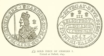 3-Pfund-Goldstück von Karl I von English School