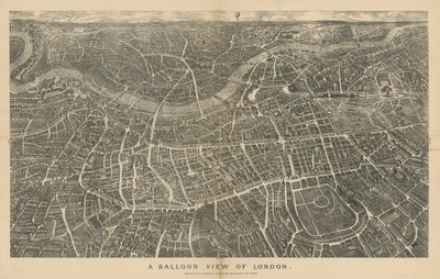 Eine Ballonansicht von London (von Norden betrachtet) von English School
