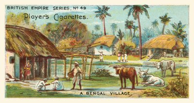 Ein bengalisches Dorf (Chromolithografie) von English School