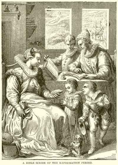 Ein Bibelschreiber der Reformationszeit von English School