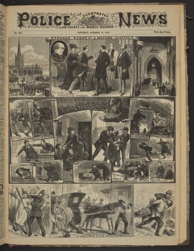 "Ein Chelsea-Geist", Illustrated Police News, 21. Oktober 1882 von English School
