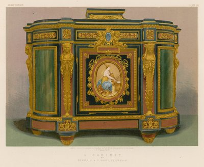 Ein Kabinett von Messrs J und T Scott, Edinburgh von English School