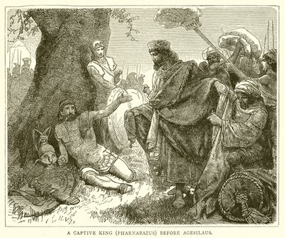 Ein gefangener König (Pharnabazos) vor Agesilaos von English School